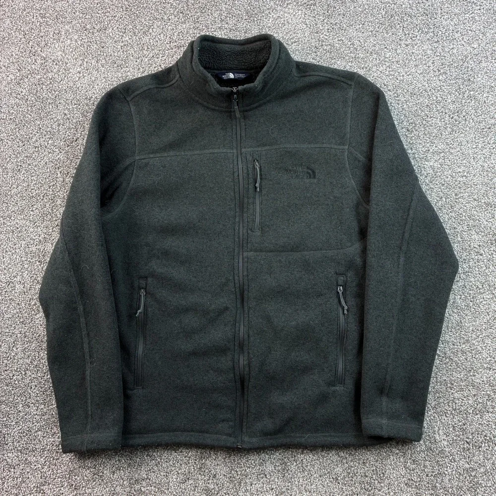 The North Face Gordon Lyons Jacket Mens Large Gray Fleece Full Zip NF0A33R5